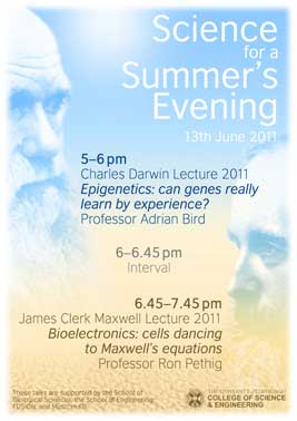 The annual darwin and Maxwell talks: Science for a Summer's Evening