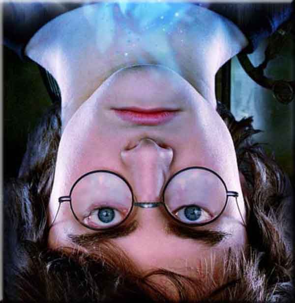 Daniel Radcliffe upside down face