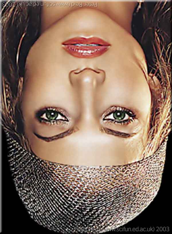 Jennifer Lopez upside down face