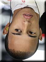 Upside-down faces: Lewis Hamilton