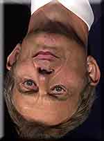 Upside-down faces: Tony Blair