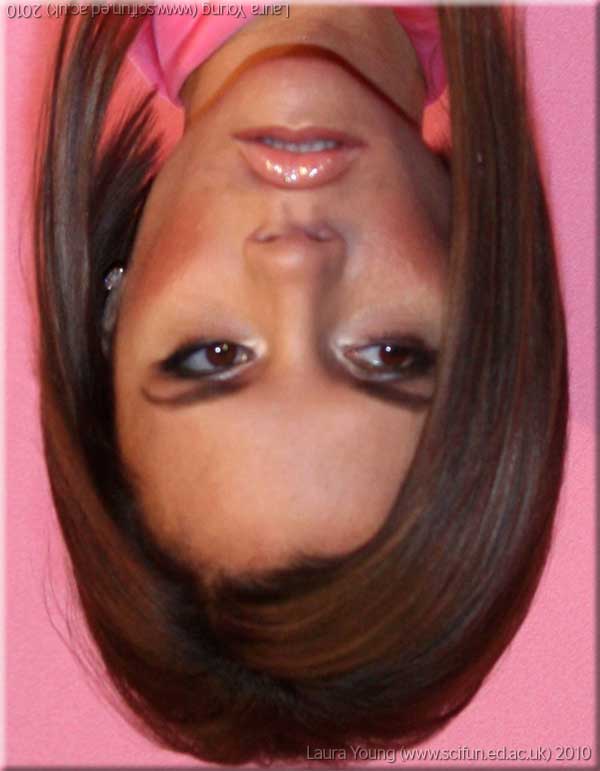 Victoria Beckham upside down face