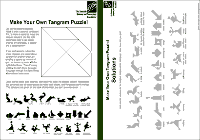 SCI-FUN Roadshow Exhibits -- Tangram puzzle sheets