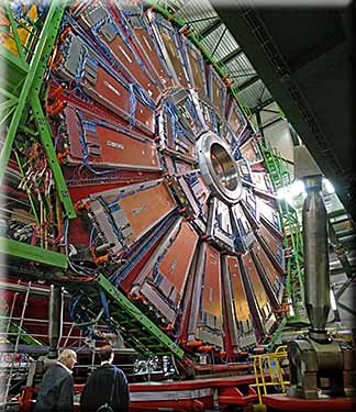 Part of the 12,500 tonne Compact Muon Solenoid experiment